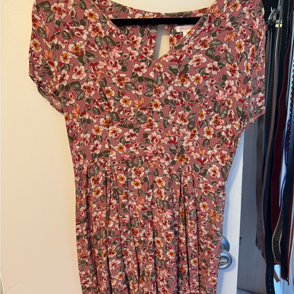 Xhilaration Floral Romper - Pink with floral print